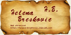 Helena Brešković vizit kartica